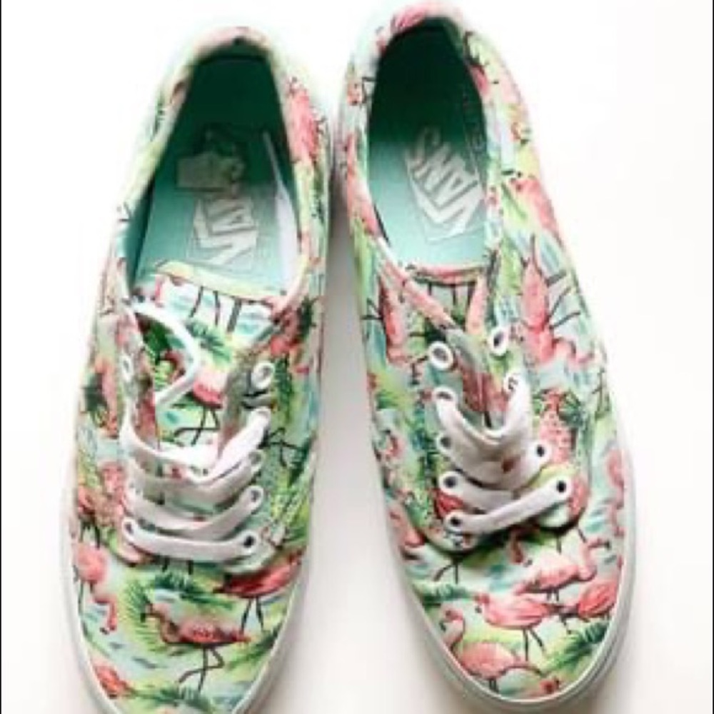 VANS limited edition flamingo pattern sneakers